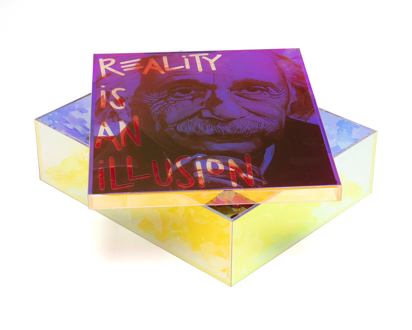 albert einstein iridescent puzzle box