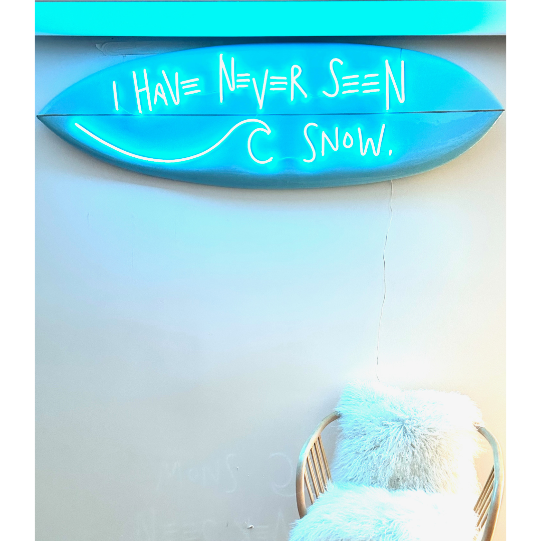 Never Seen Snow Neon Surfboard