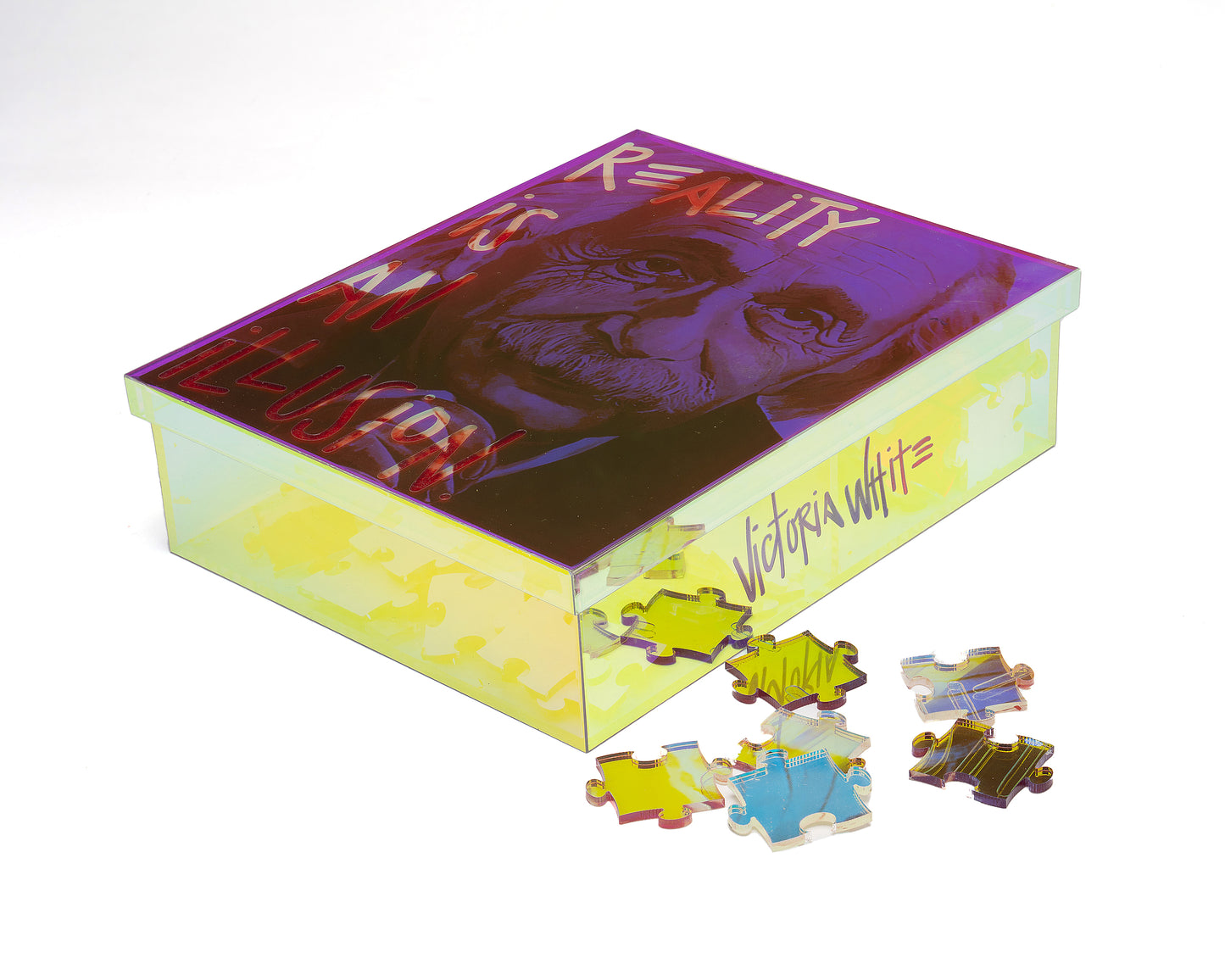 albert einstein iridescent puzzle box
