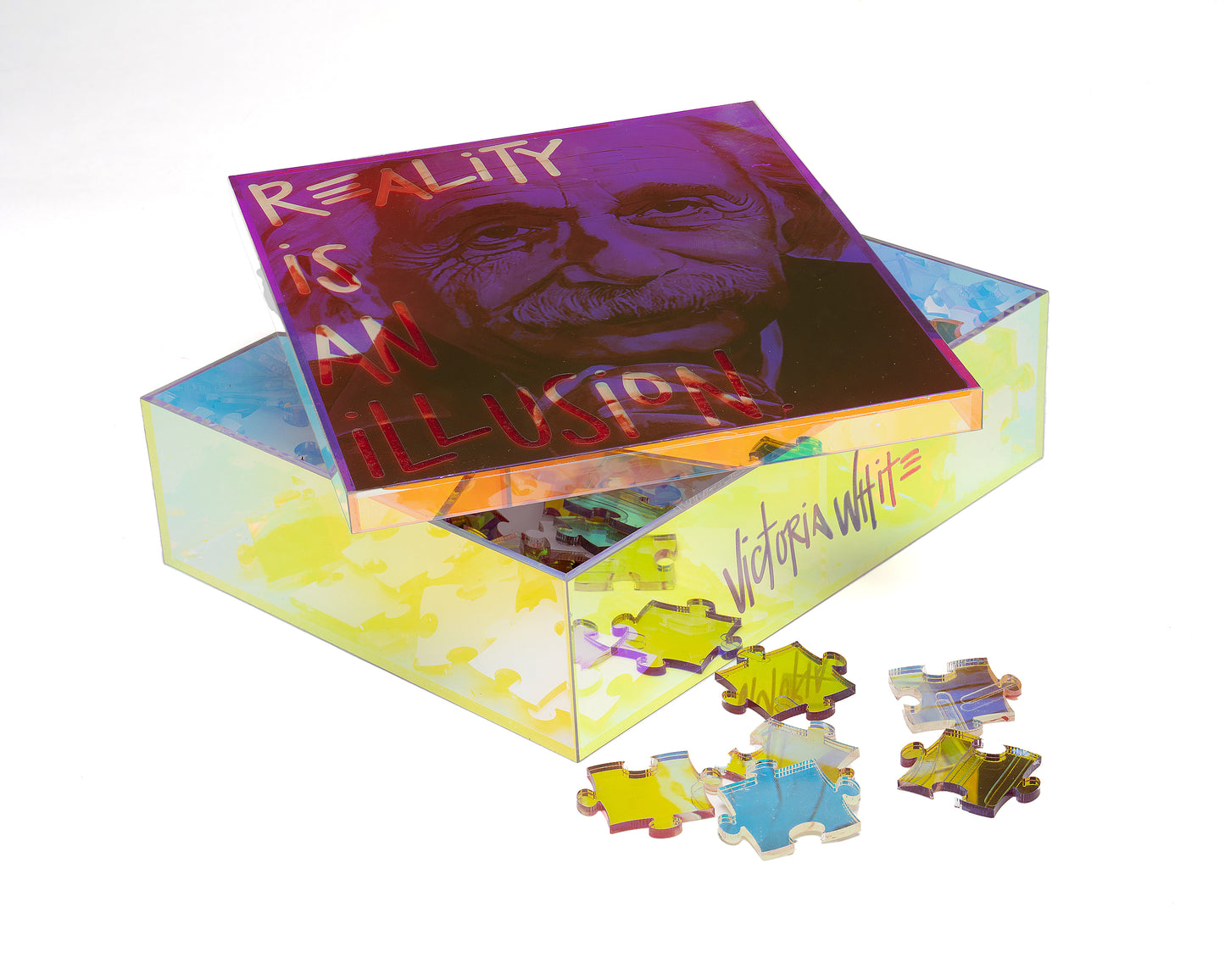 albert einstein iridescent puzzle box