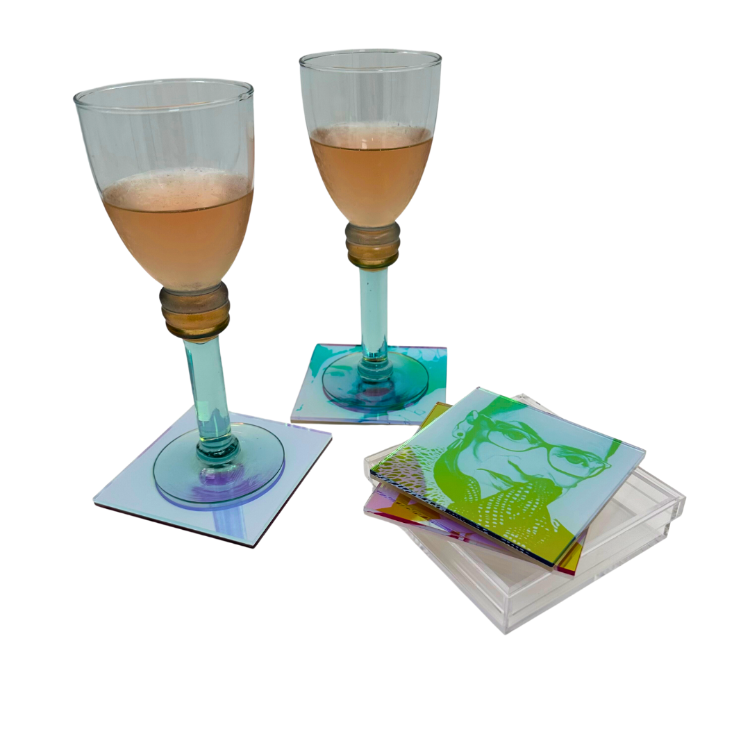 lady legends iridescent coaster set