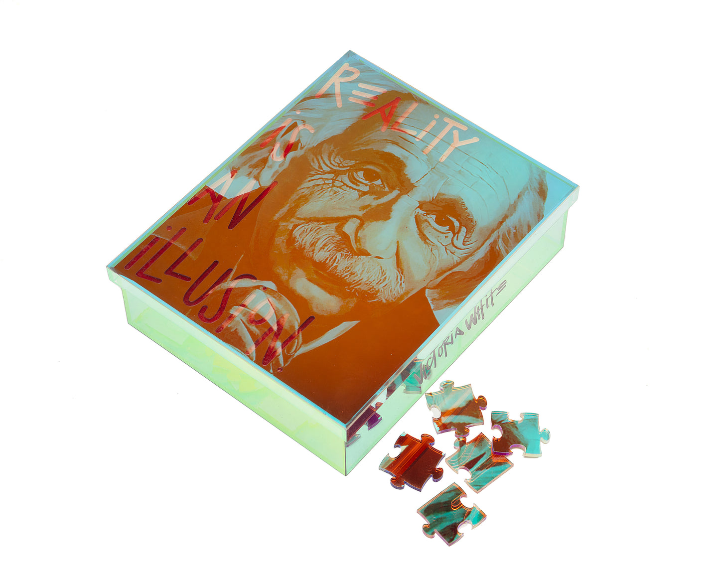 albert einstein iridescent puzzle box