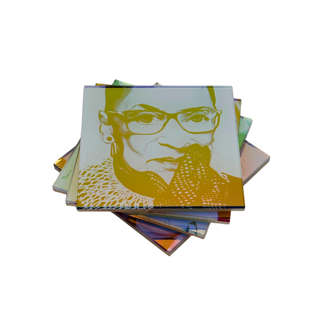 lady legends iridescent coaster set