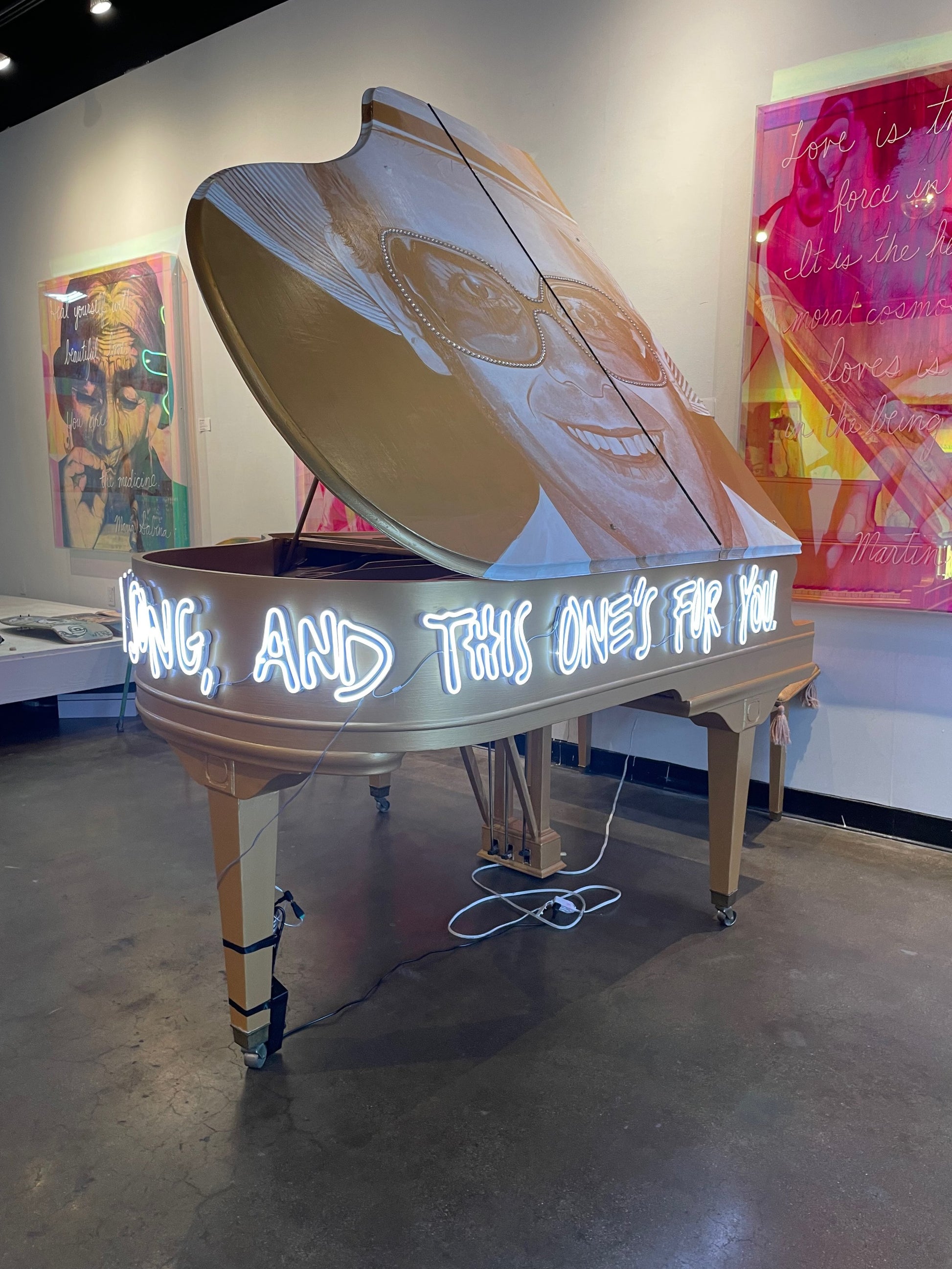 neon elton john piano