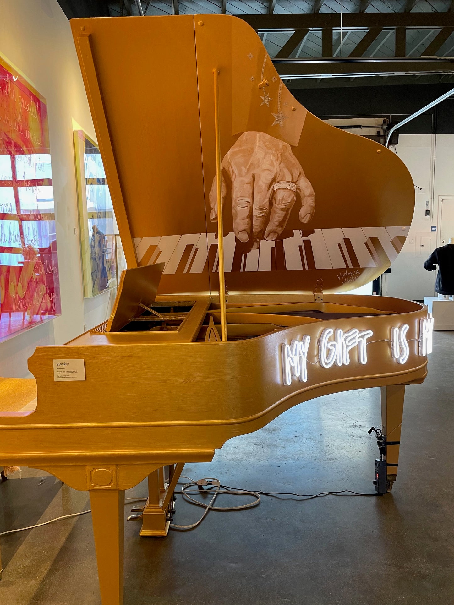 neon elton john piano