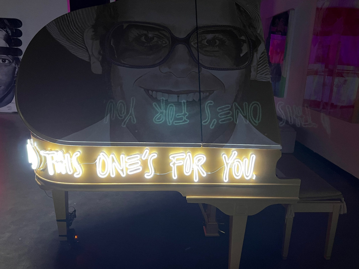 neon elton john piano