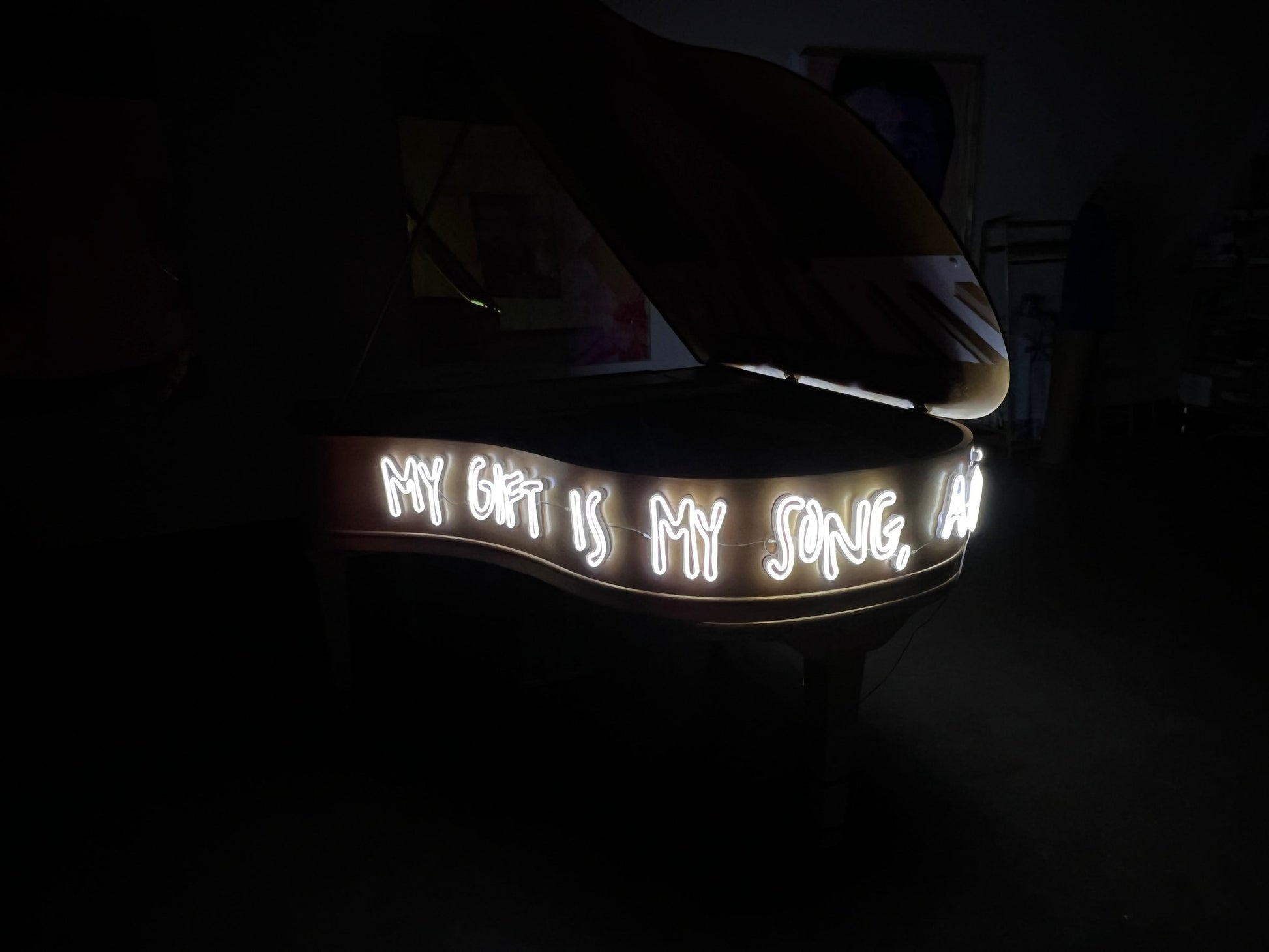 neon elton john piano