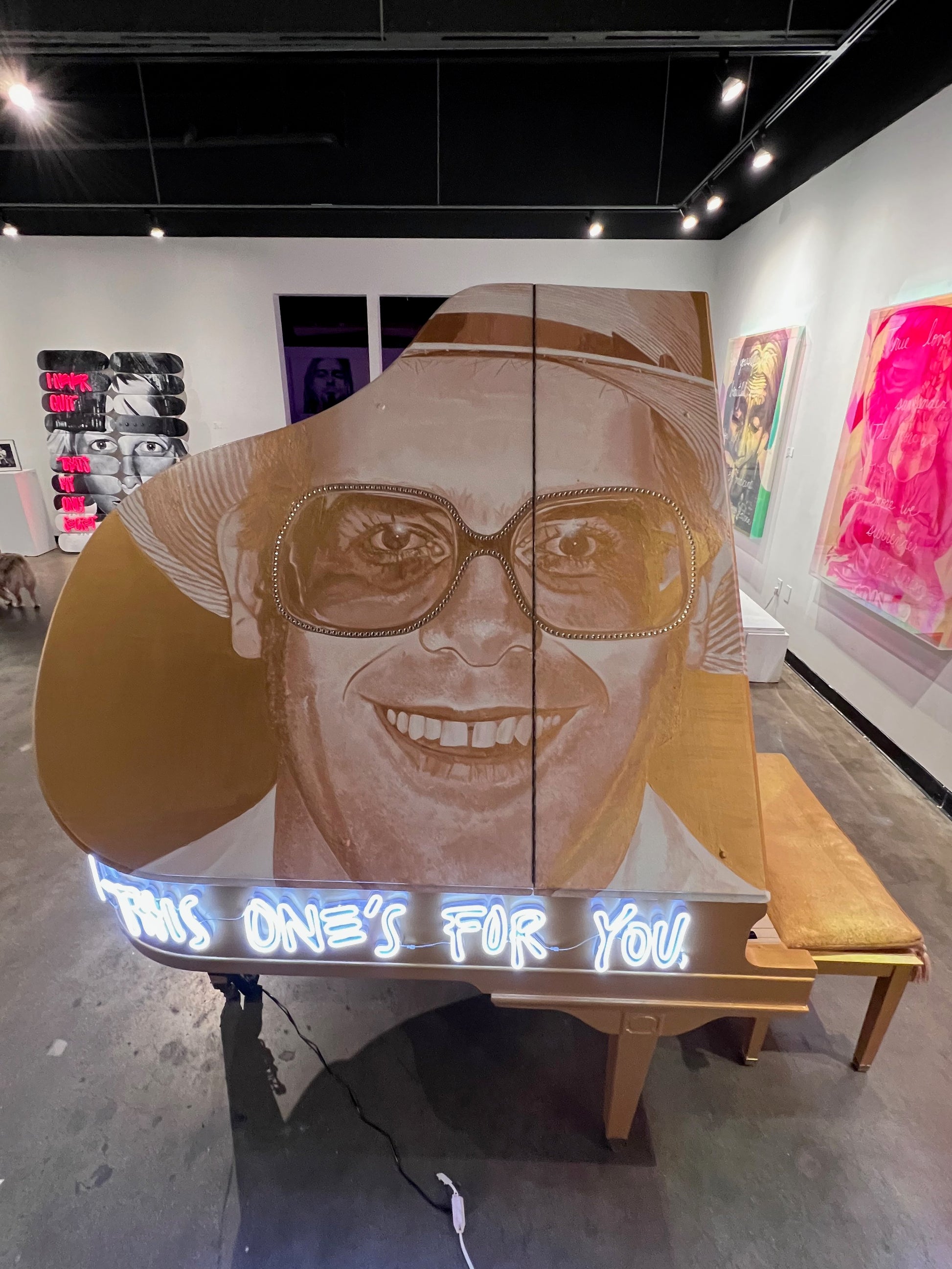 neon elton john piano