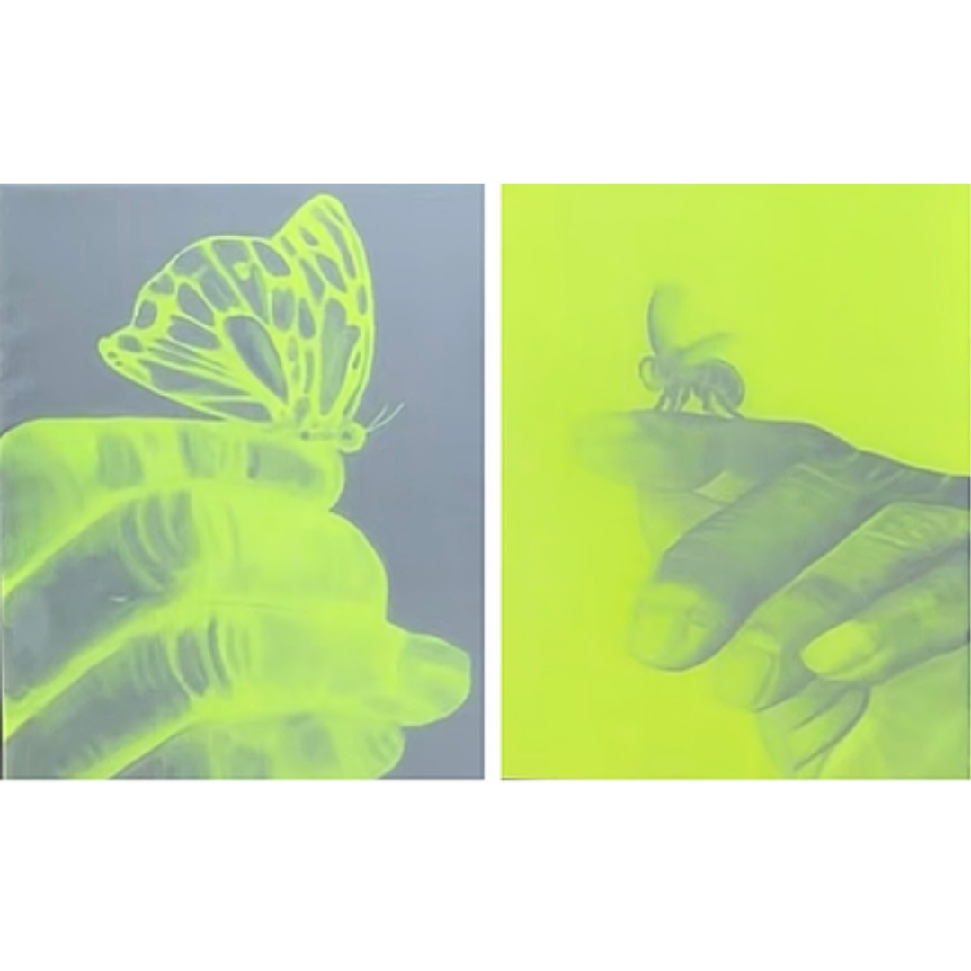 muhammad ali butterfly and bee crystal bookends