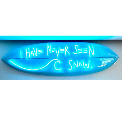 Never Seen Snow Neon Surfboard