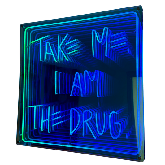 the drug neon infinity mirror