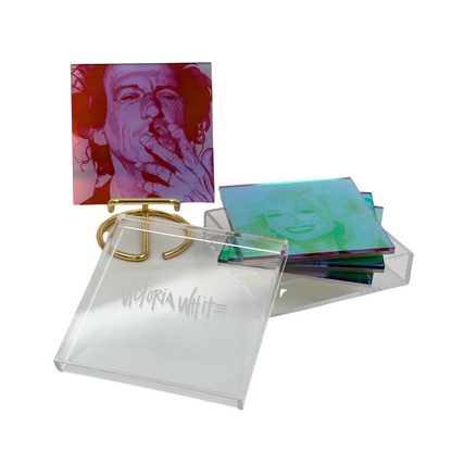 music legends iridescent coaster set