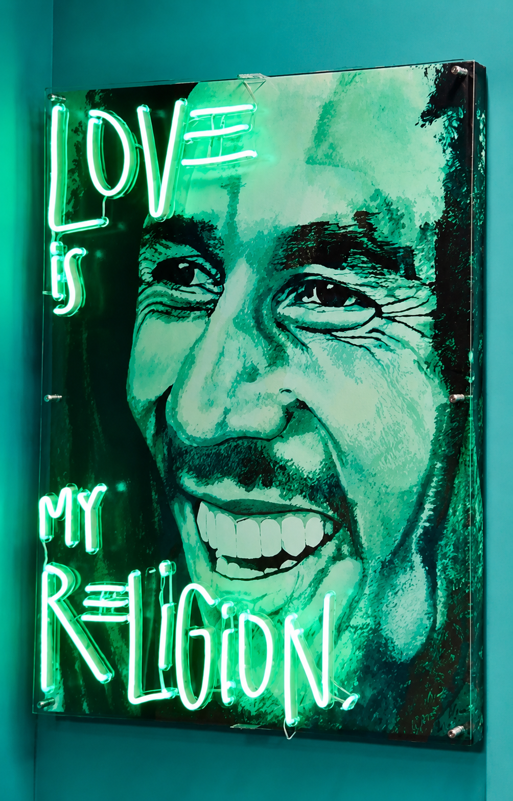 neon bob marley print 30x40"