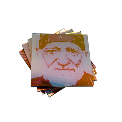 music legends iridescent coaster set