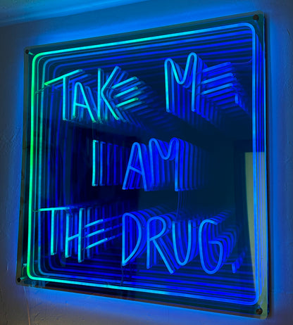 the drug neon infinity mirror
