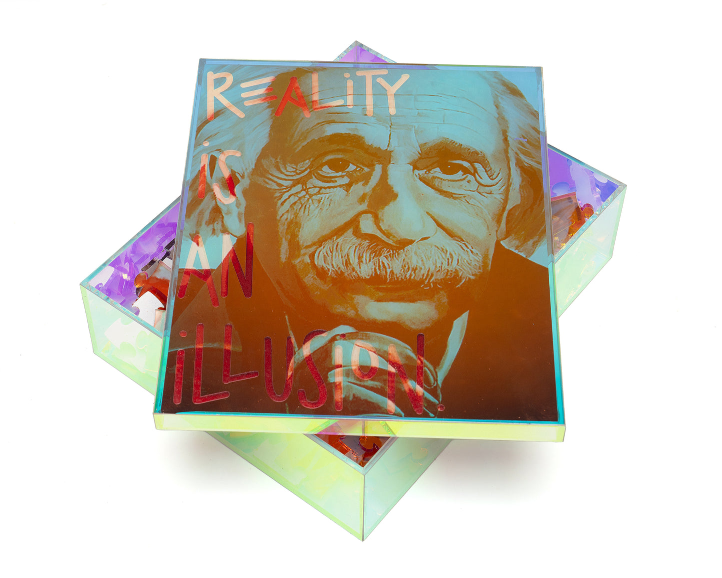 albert einstein iridescent puzzle box