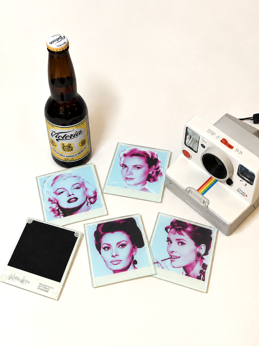 Leading Ladies Polaroid Crystal Coaster Set