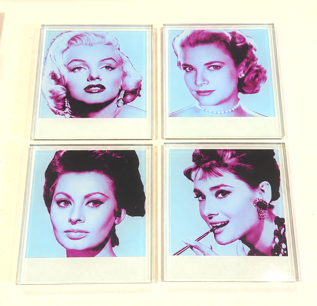 Leading Ladies Polaroid Crystal Coaster Set