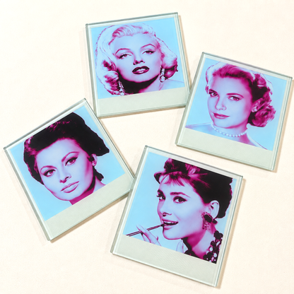 Leading Ladies Polaroid Crystal Coaster Set