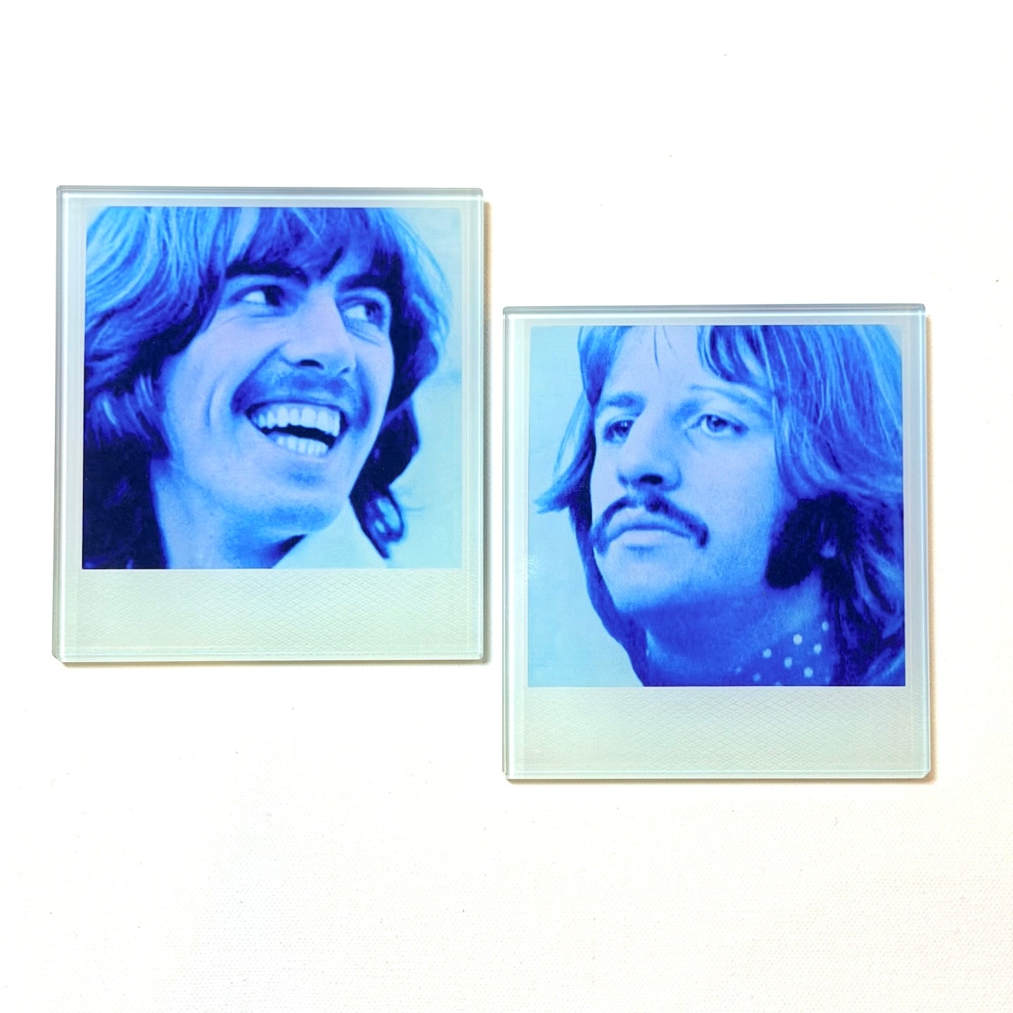 The Beatles Polaroid Crystal Coaster Set