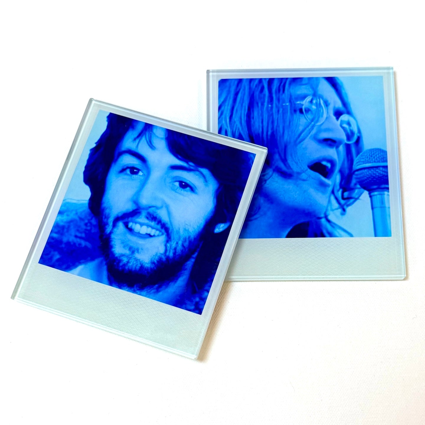 The Beatles Polaroid Crystal Coaster Set