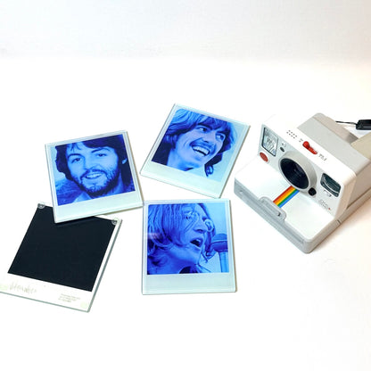 The Beatles Polaroid Crystal Coaster Set