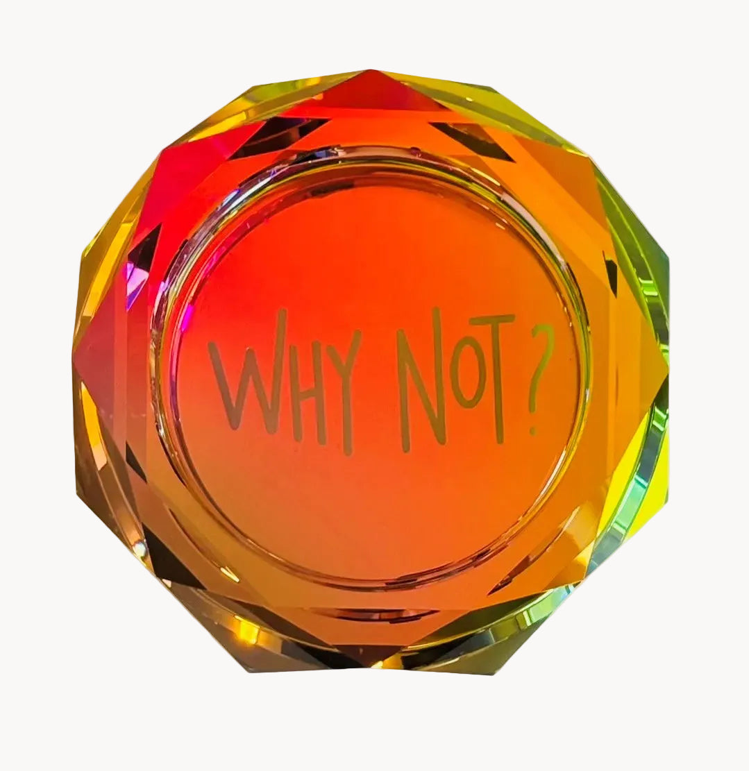kate moss "why not?"  iridescent crystal bowl