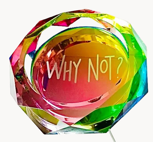 kate moss "why not?"  iridescent crystal bowl