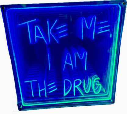 the drug neon infinity mirror