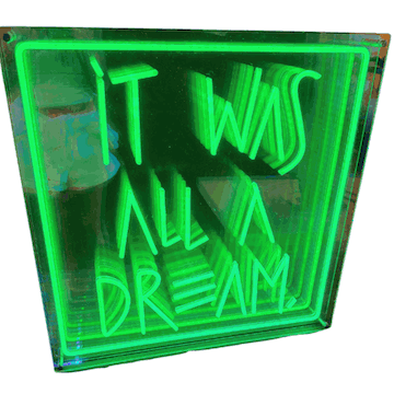 dream neon infinity mirror