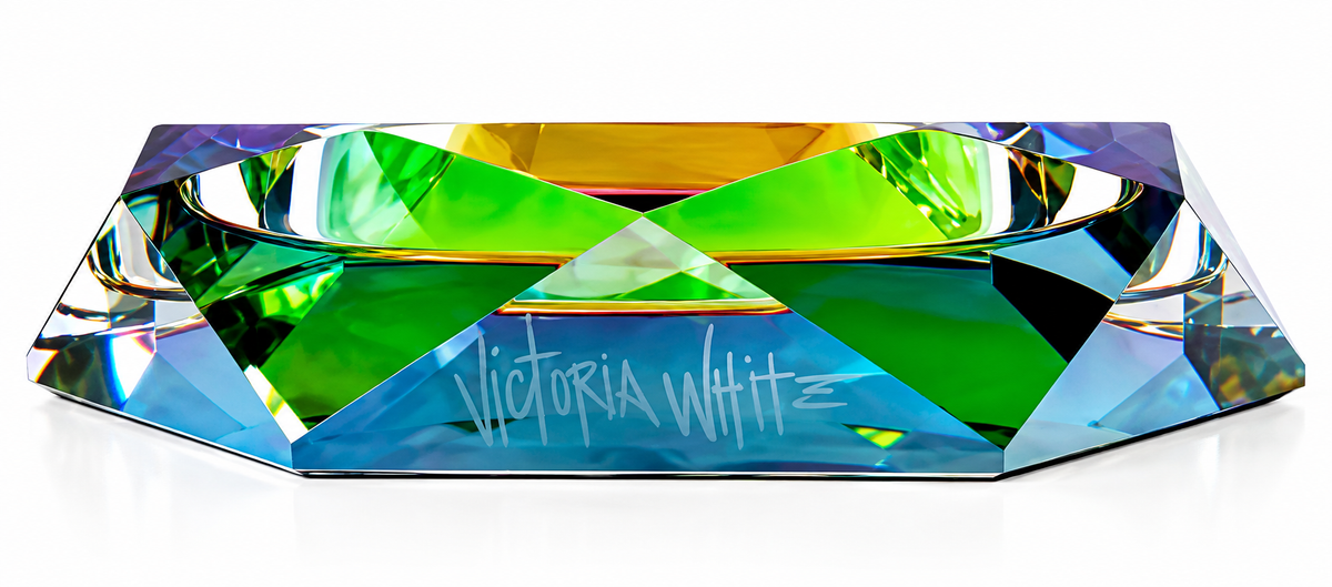 kate moss "why not?"  iridescent crystal bowl