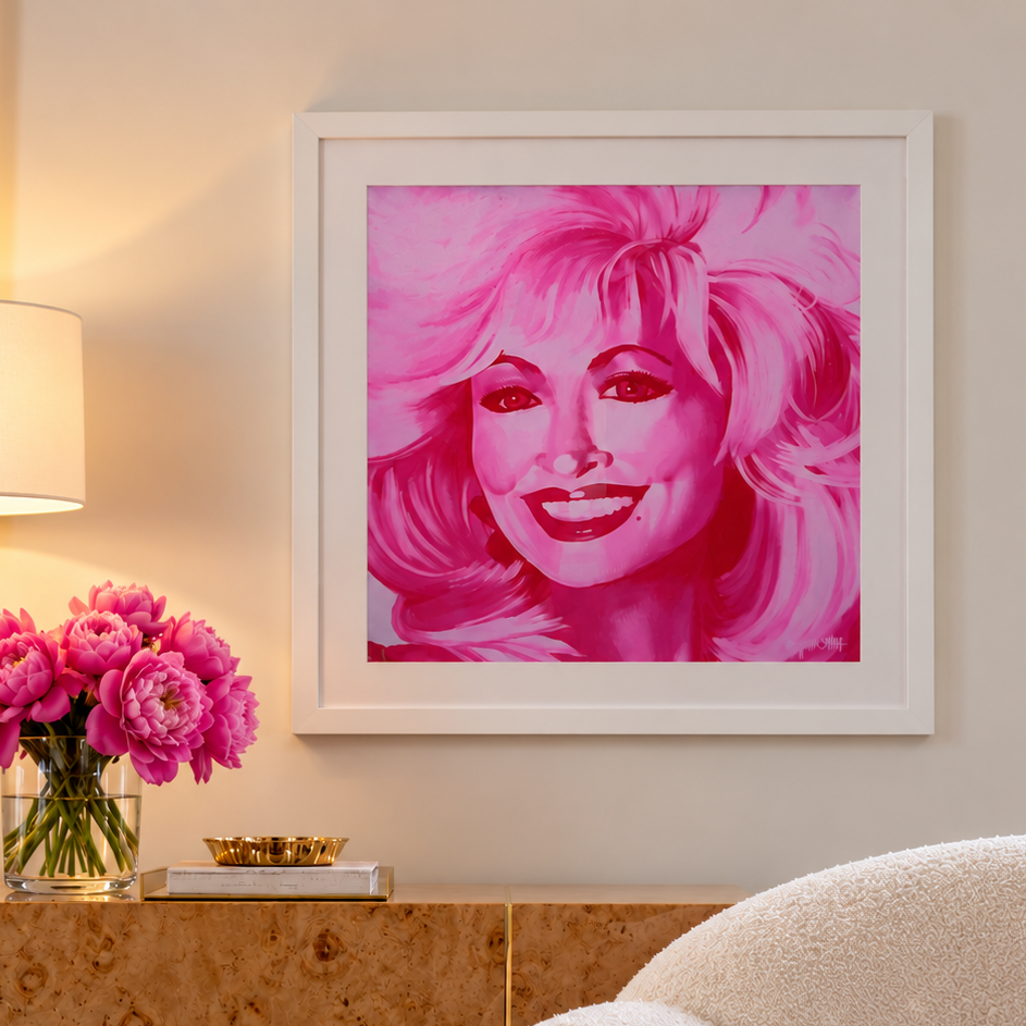 dolly framed print - 20x20" (25x25" framed)