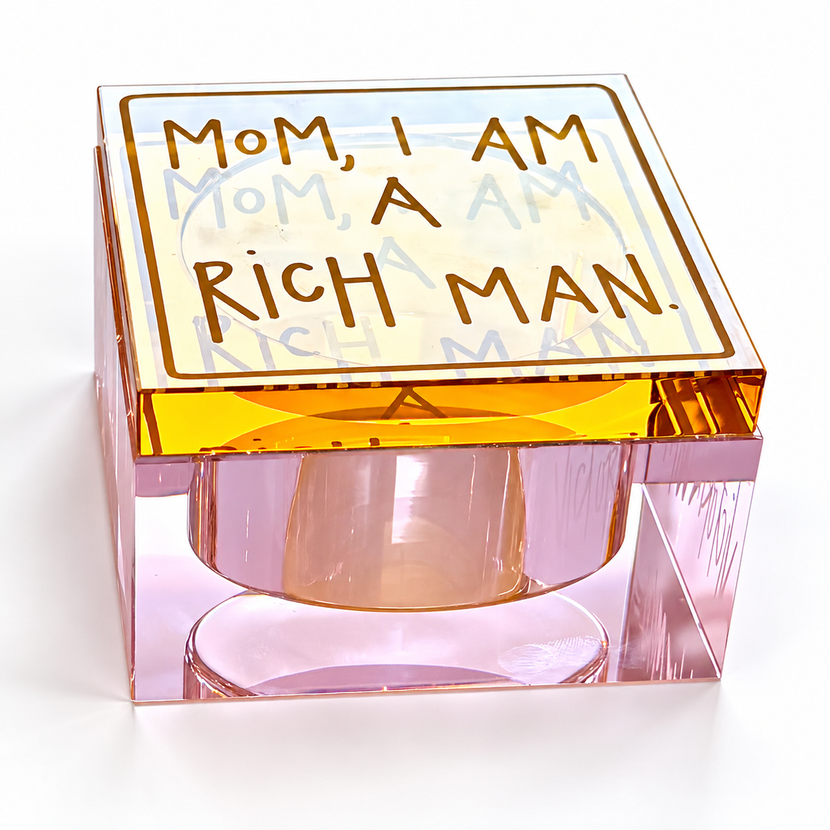 “MOM, I AM A RICH MAN” Cher crystal keepsake box