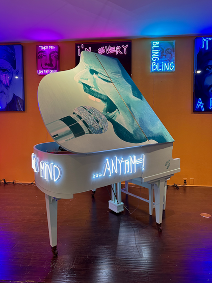 neon freddie mercury piano