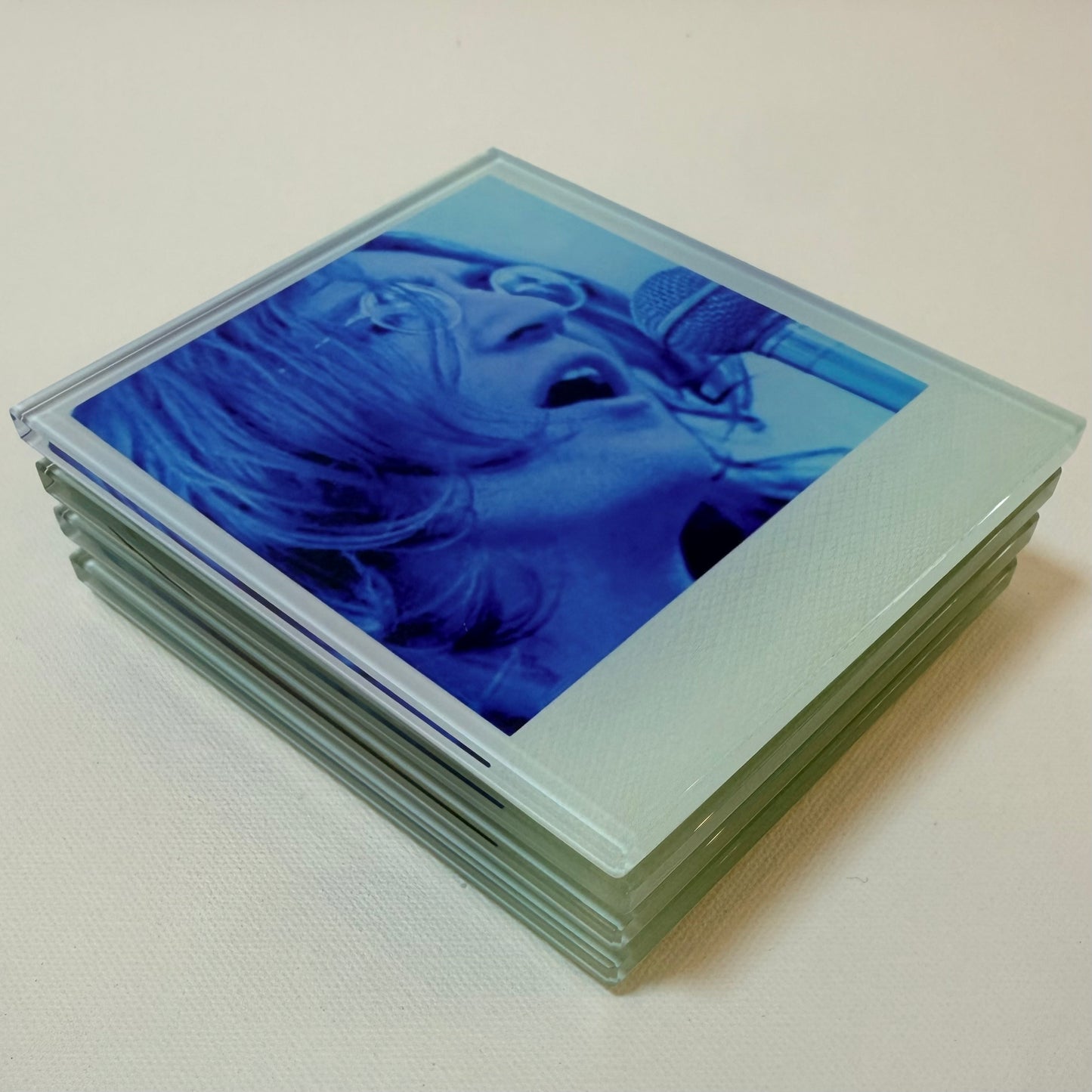 The Beatles Polaroid Crystal Coaster Set