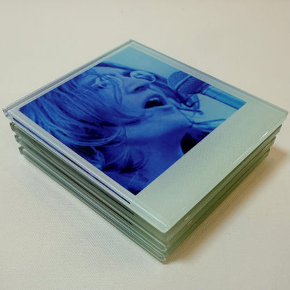 The Beatles Polaroid Crystal Coaster Set