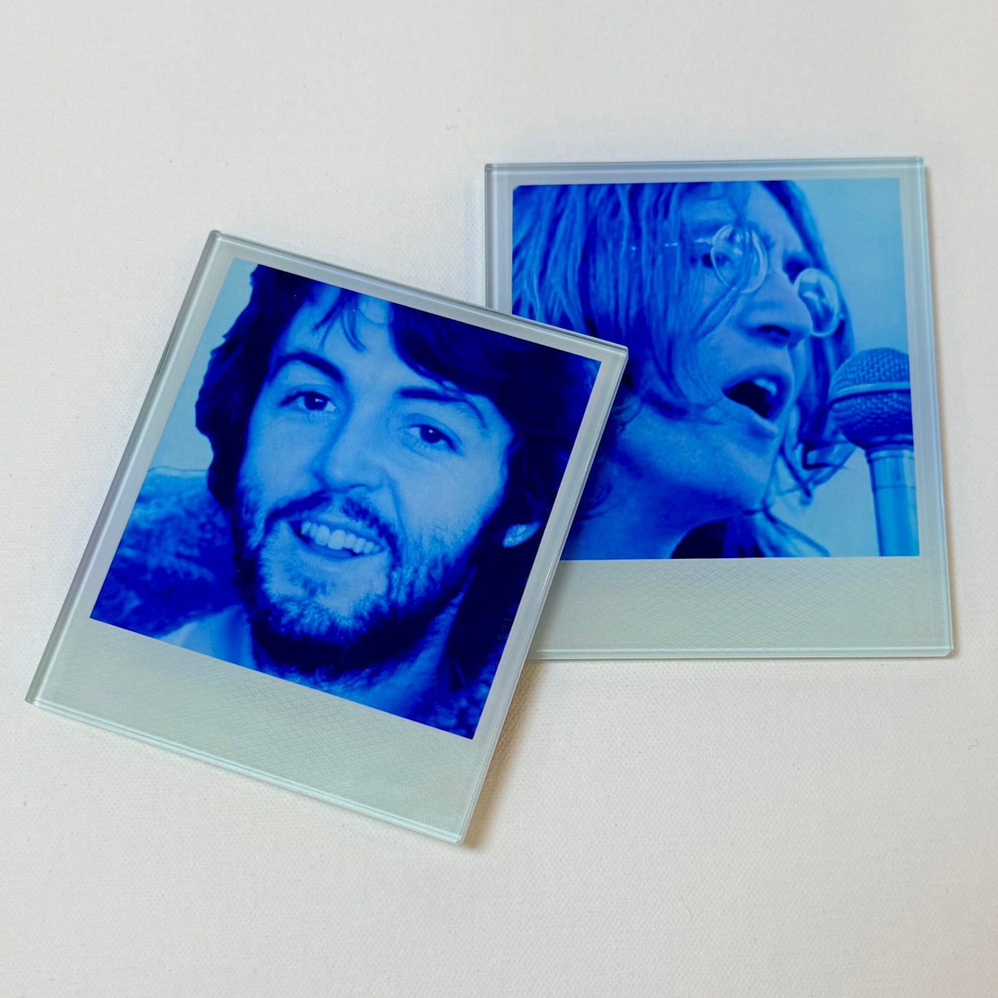The Beatles Polaroid Crystal Coaster Set
