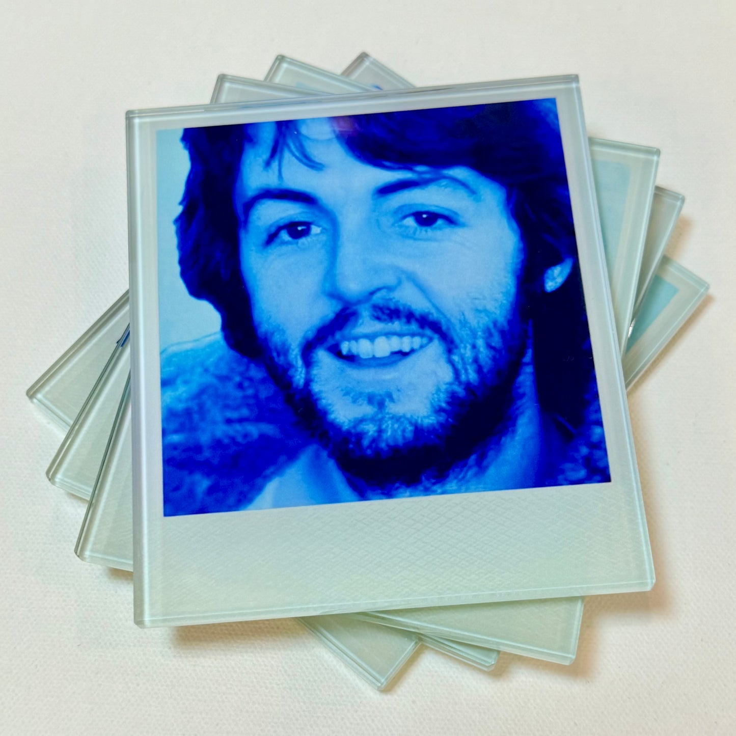 The Beatles Polaroid Crystal Coaster Set