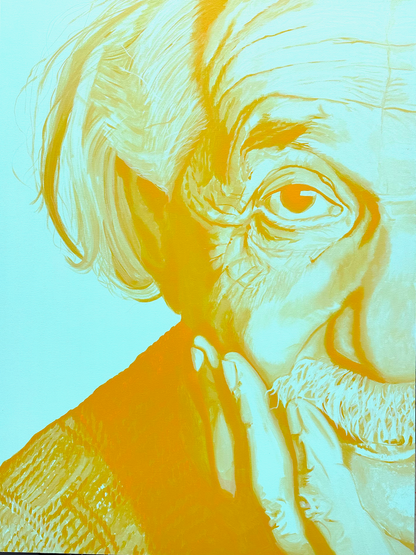 albert einstein, blue