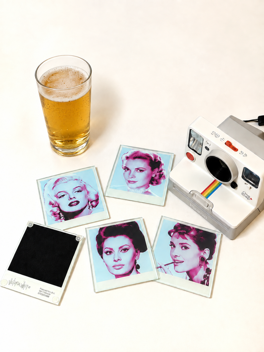 Leading Ladies Polaroid Crystal Coaster Set