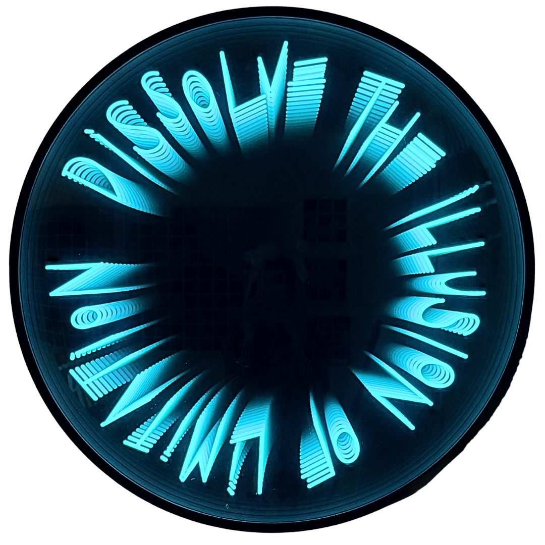 dissolve illusion neon infinity mirror