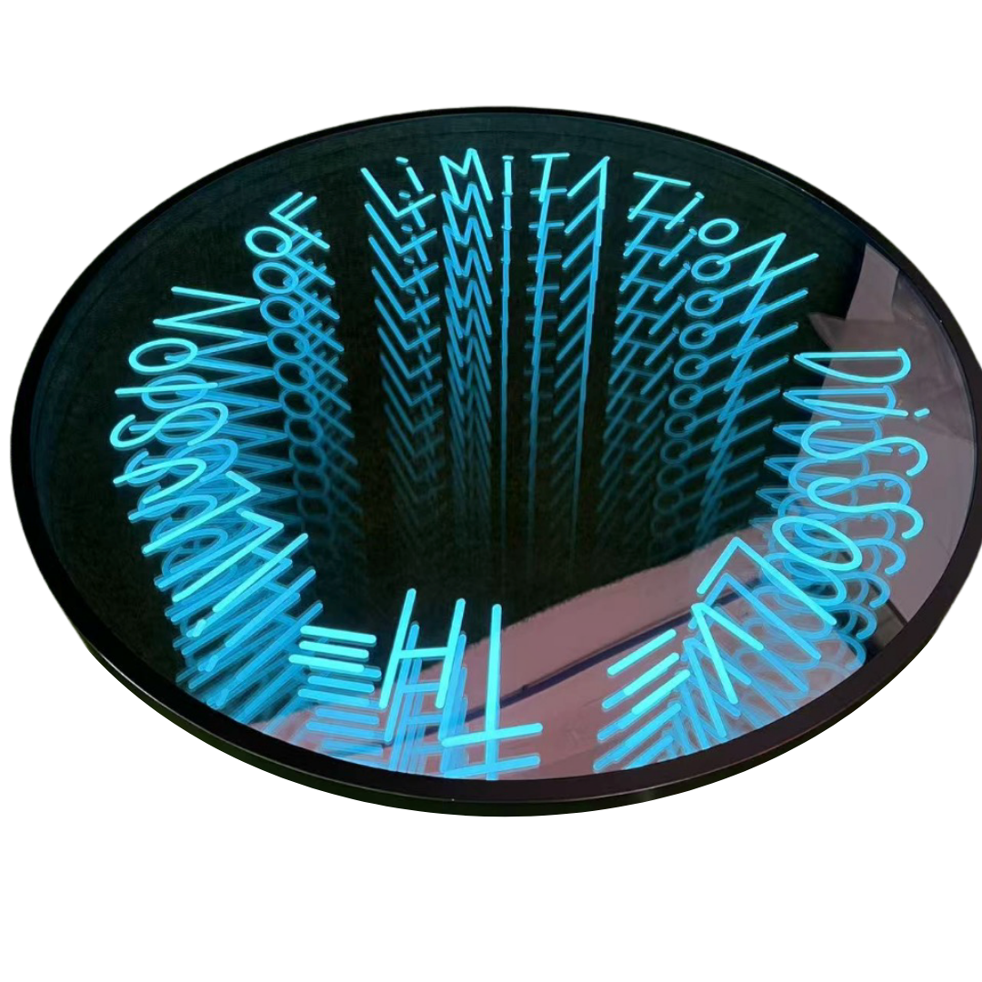 dissolve illusion neon infinity mirror