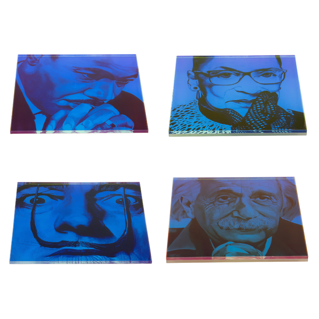 genius legends iridescent coaster set