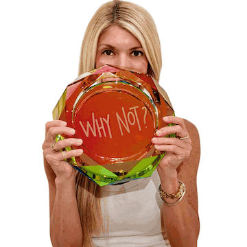 kate moss "why not?"  iridescent crystal bowl