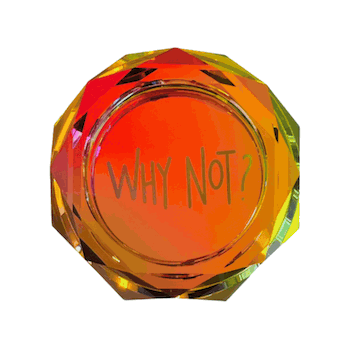 kate moss "why not?"  iridescent crystal bowl