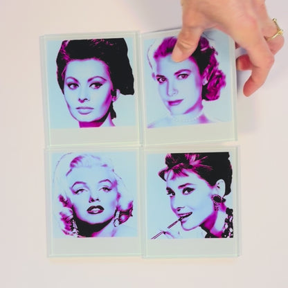Leading Ladies Polaroid Crystal Coaster Set