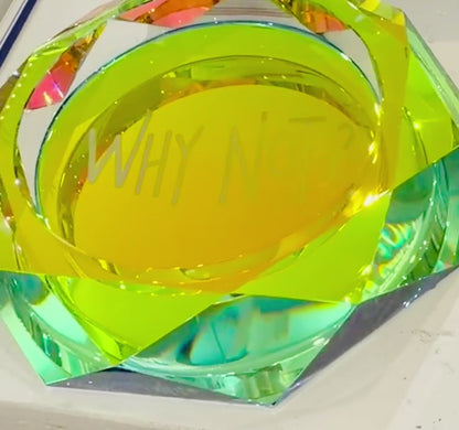 kate moss "why not?"  iridescent crystal bowl