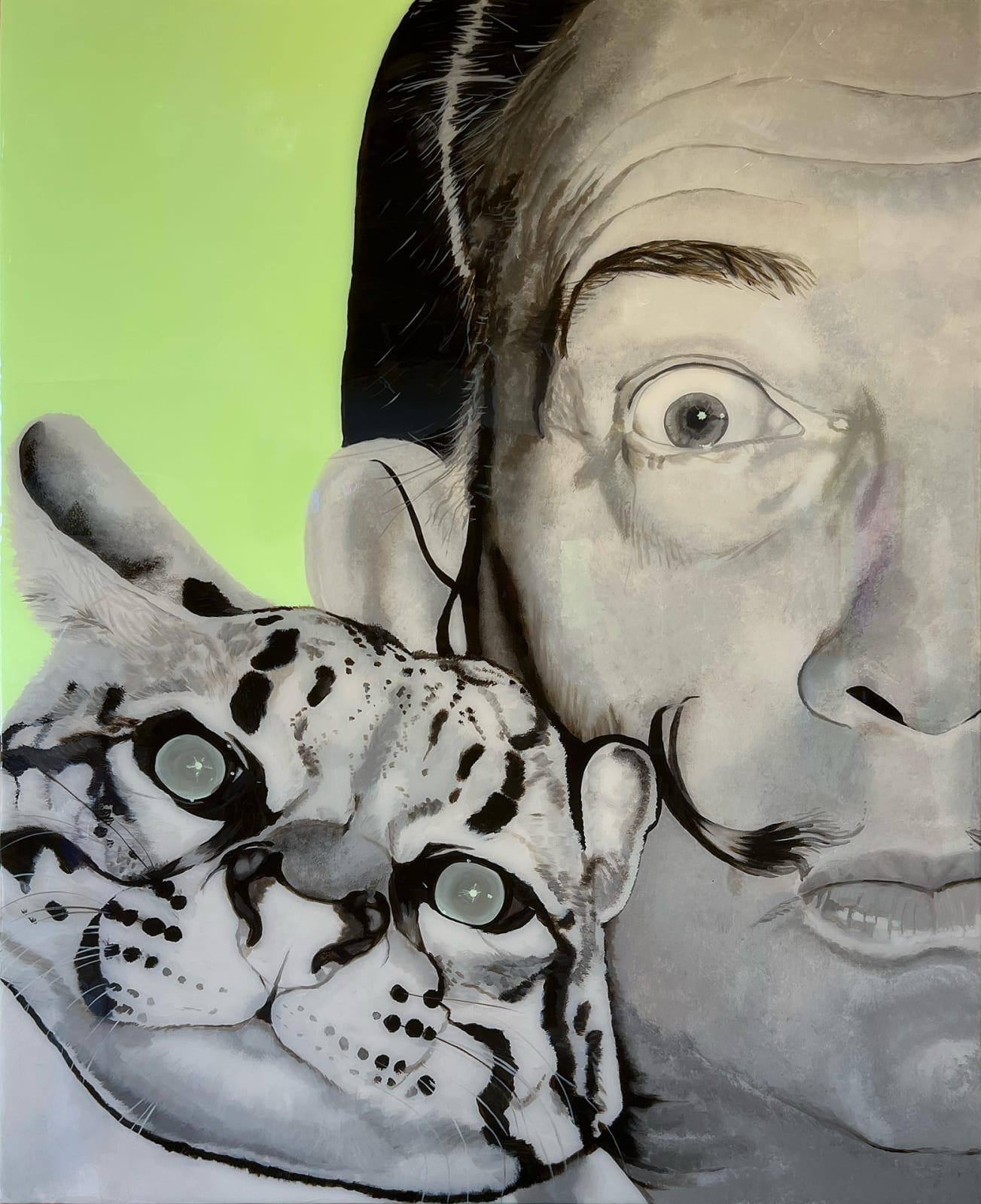 salvador dali with ocelot